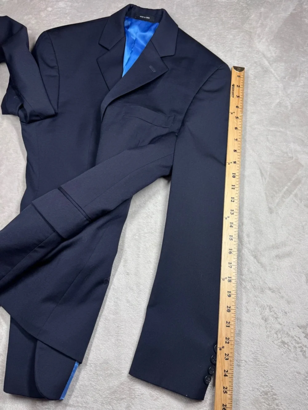 MICHAEL Michael Kors 100% Wool Men’s Dark Navy Blue Buttoned Front Blazer 36R